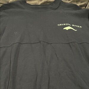 Source Unknown Black Long Sleeve Tee with White Logo